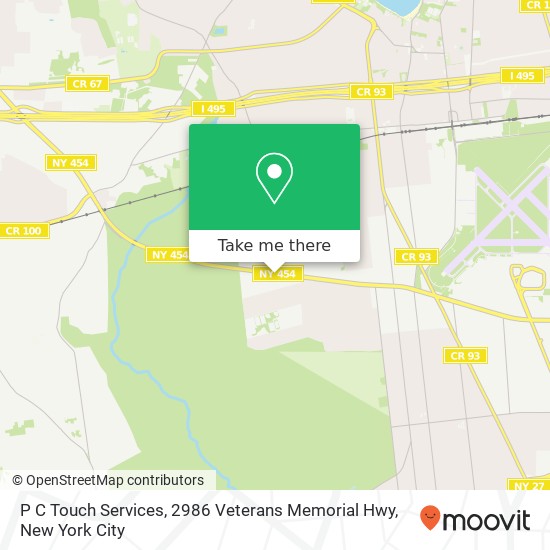 P C Touch Services, 2986 Veterans Memorial Hwy map
