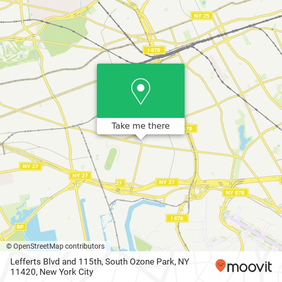 Mapa de Lefferts Blvd and 115th, South Ozone Park, NY 11420