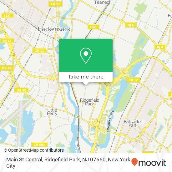 Mapa de Main St Central, Ridgefield Park, NJ 07660