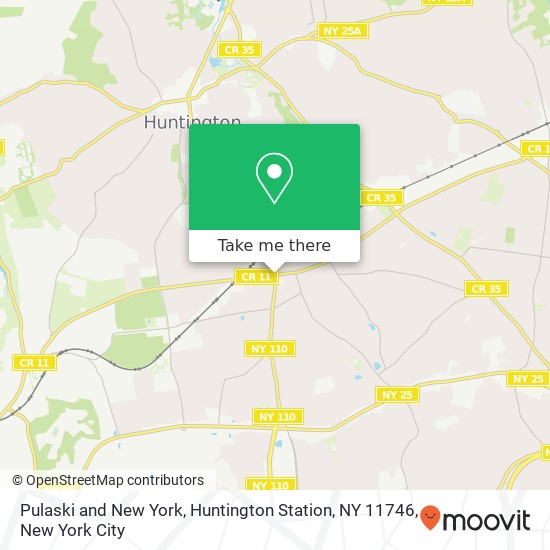 Mapa de Pulaski and New York, Huntington Station, NY 11746