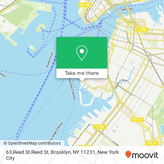 Mapa de 63,Reed St Reed St, Brooklyn, NY 11231
