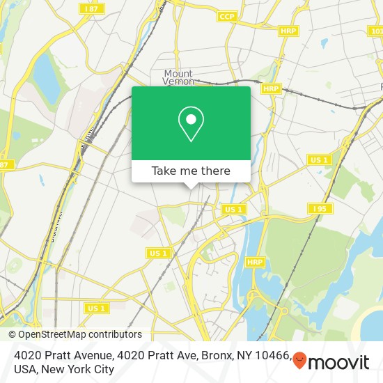 Mapa de 4020 Pratt Avenue, 4020 Pratt Ave, Bronx, NY 10466, USA