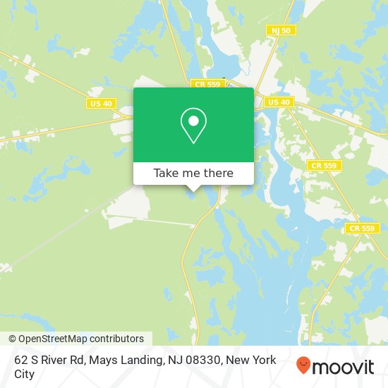 62 S River Rd, Mays Landing, NJ 08330 map