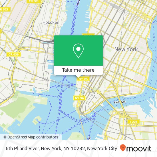 Mapa de 6th Pl and River, New York, NY 10282