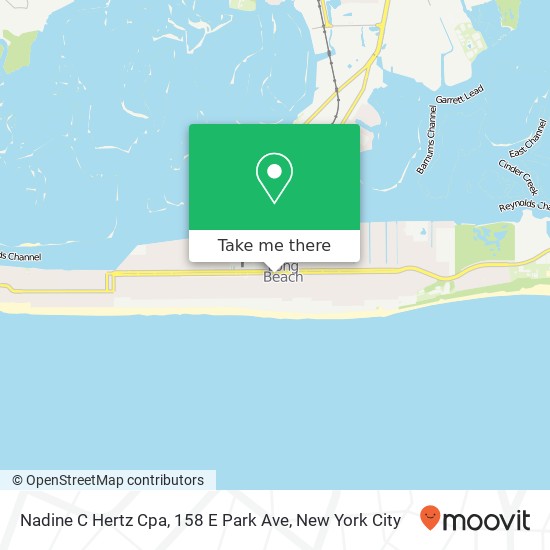 Mapa de Nadine C Hertz Cpa, 158 E Park Ave