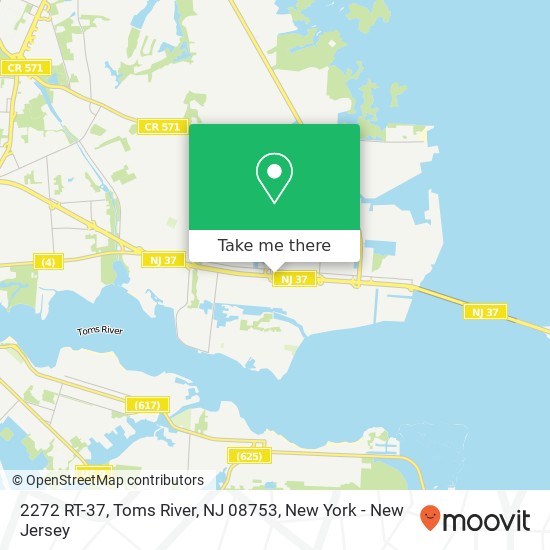 Mapa de 2272 RT-37, Toms River, NJ 08753