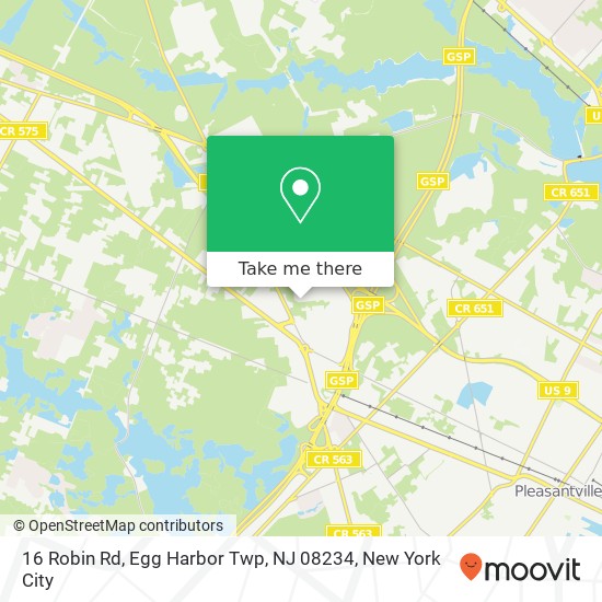 16 Robin Rd, Egg Harbor Twp, NJ 08234 map