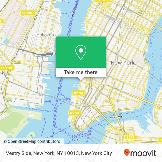 Vestry Side, New York, NY 10013 map