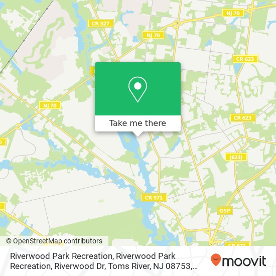 Riverwood Park Recreation, Riverwood Park Recreation, Riverwood Dr, Toms River, NJ 08753, USA map