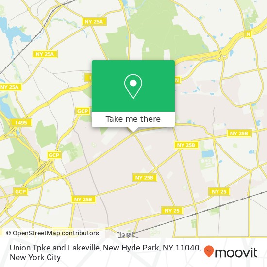 Mapa de Union Tpke and Lakeville, New Hyde Park, NY 11040