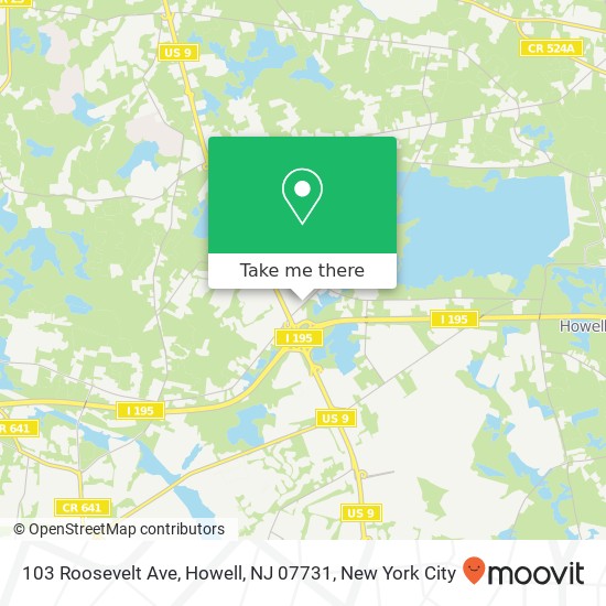 103 Roosevelt Ave, Howell, NJ 07731 map