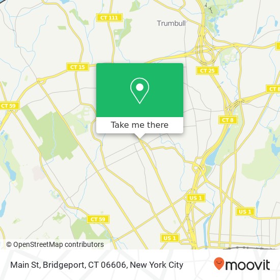Mapa de Main St, Bridgeport, CT 06606
