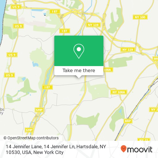 14 Jennifer Lane, 14 Jennifer Ln, Hartsdale, NY 10530, USA map