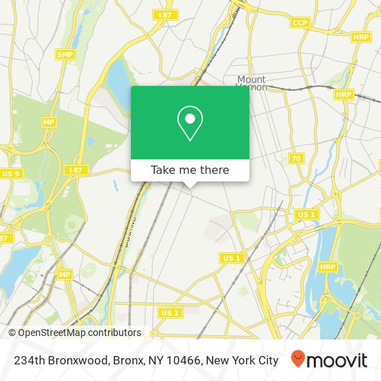 234th Bronxwood, Bronx, NY 10466 map