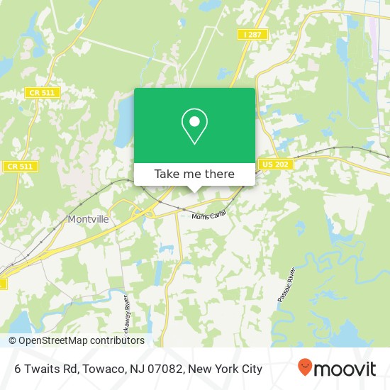 Mapa de 6 Twaits Rd, Towaco, NJ 07082