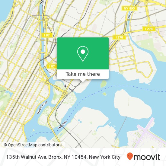 Mapa de 135th Walnut Ave, Bronx, NY 10454