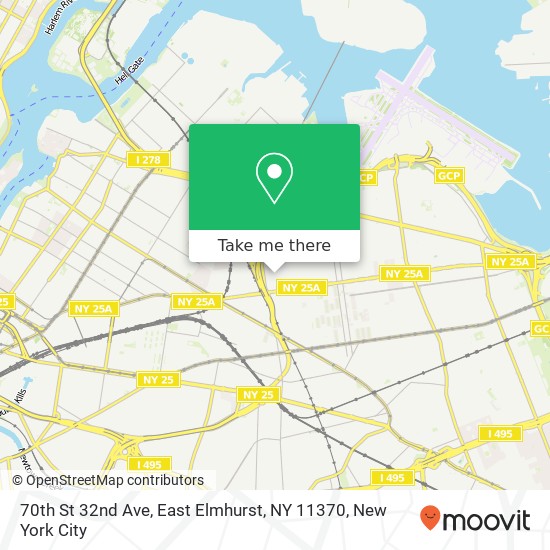 70th St 32nd Ave, East Elmhurst, NY 11370 map