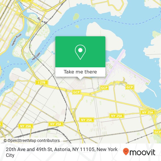 20th Ave and 49th St, Astoria, NY 11105 map