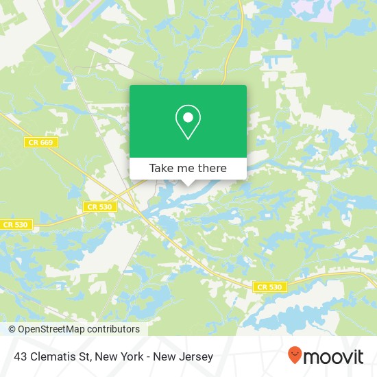 Mapa de 43 Clematis St, Browns Mills, NJ 08015