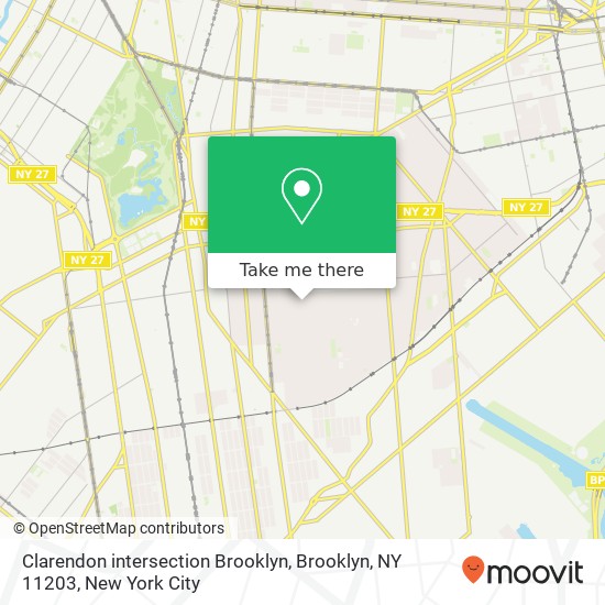 Clarendon intersection Brooklyn, Brooklyn, NY 11203 map