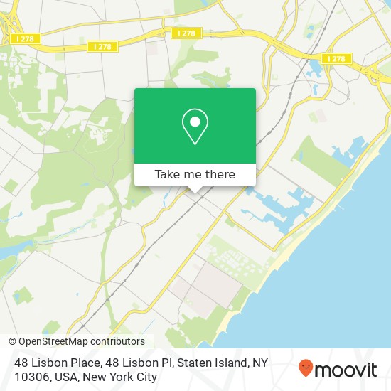 Mapa de 48 Lisbon Place, 48 Lisbon Pl, Staten Island, NY 10306, USA