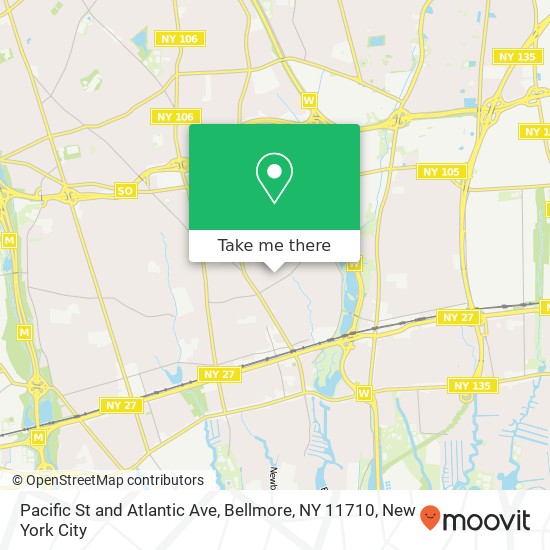Mapa de Pacific St and Atlantic Ave, Bellmore, NY 11710