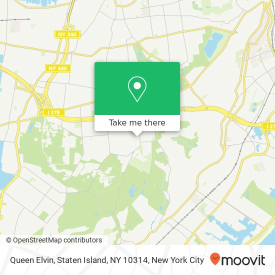 Mapa de Queen Elvin, Staten Island, NY 10314