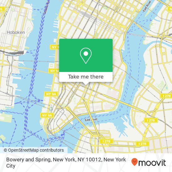 Mapa de Bowery and Spring, New York, NY 10012