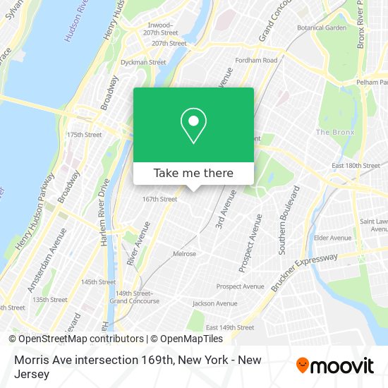 Morris Ave intersection 169th map