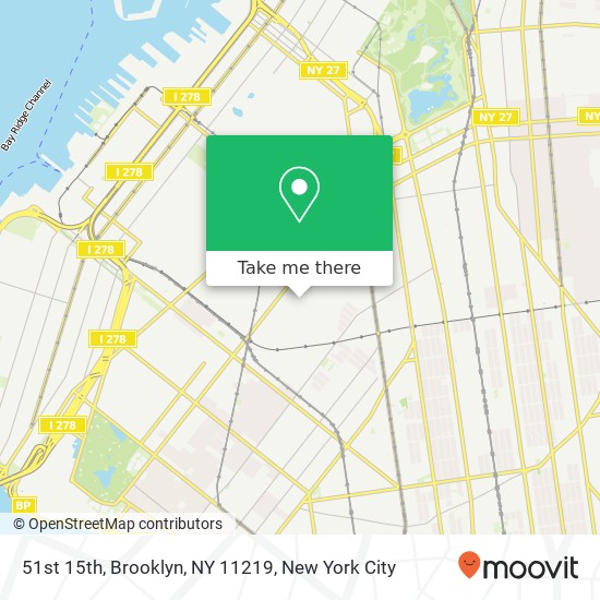 51st 15th, Brooklyn, NY 11219 map