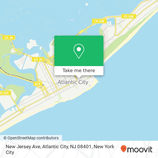 New Jersey Ave, Atlantic City, NJ 08401 map