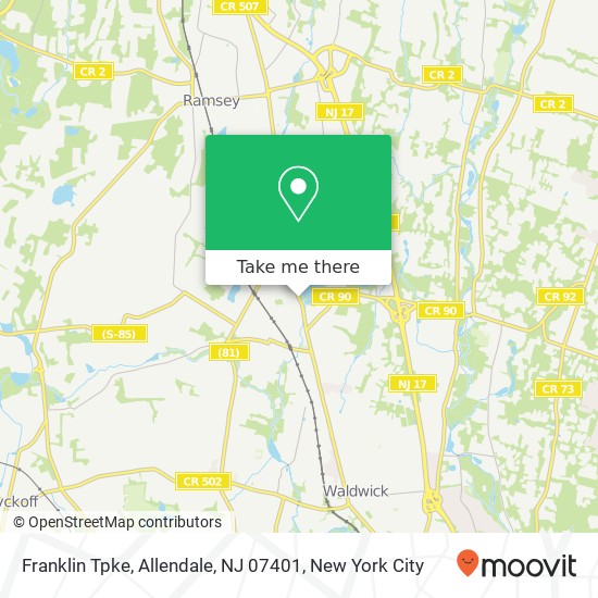 Mapa de Franklin Tpke, Allendale, NJ 07401
