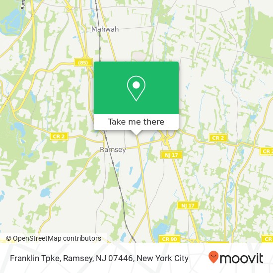 Mapa de Franklin Tpke, Ramsey, NJ 07446