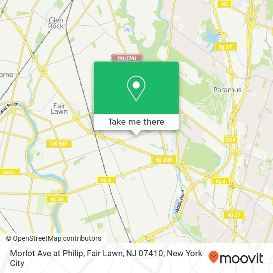 Morlot Ave at Philip, Fair Lawn, NJ 07410 map