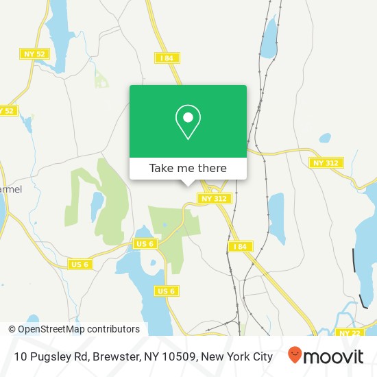 Mapa de 10 Pugsley Rd, Brewster, NY 10509
