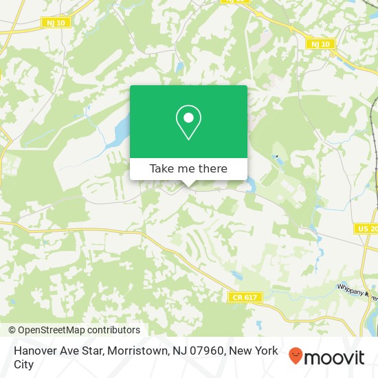 Hanover Ave Star, Morristown, NJ 07960 map