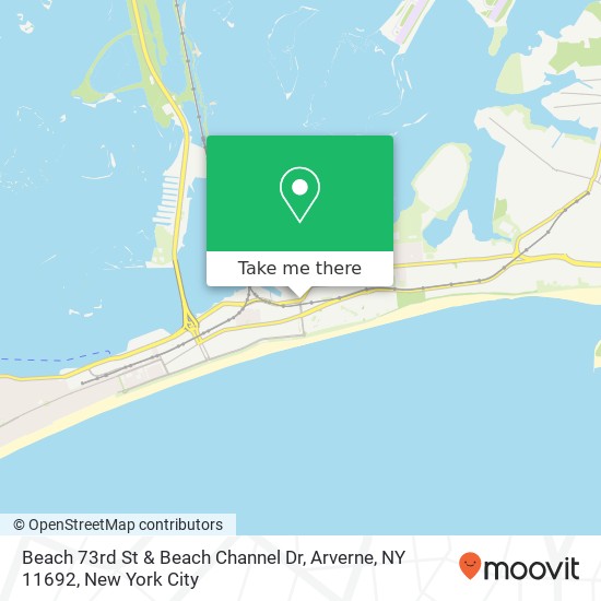Mapa de Beach 73rd St & Beach Channel Dr, Arverne, NY 11692
