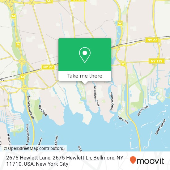 2675 Hewlett Lane, 2675 Hewlett Ln, Bellmore, NY 11710, USA map