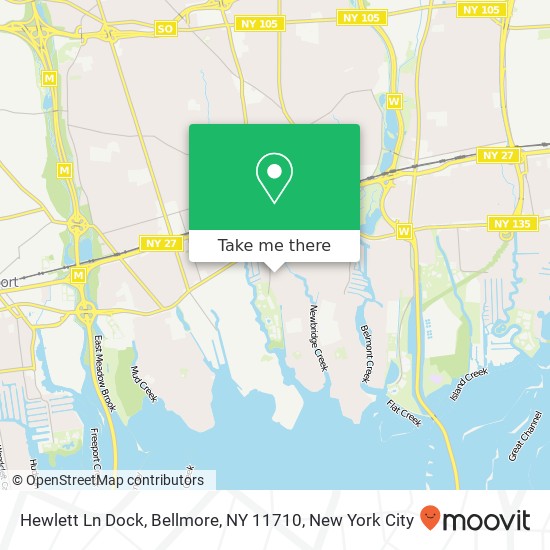 Mapa de Hewlett Ln Dock, Bellmore, NY 11710