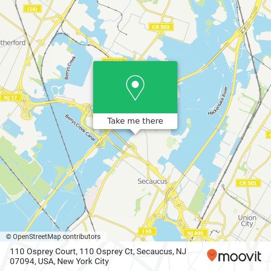110 Osprey Court, 110 Osprey Ct, Secaucus, NJ 07094, USA map