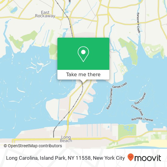 Mapa de Long Carolina, Island Park, NY 11558