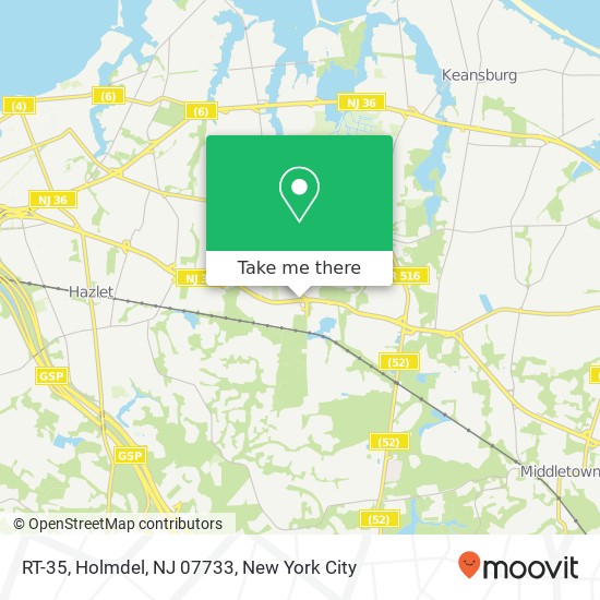 Mapa de RT-35, Holmdel, NJ 07733
