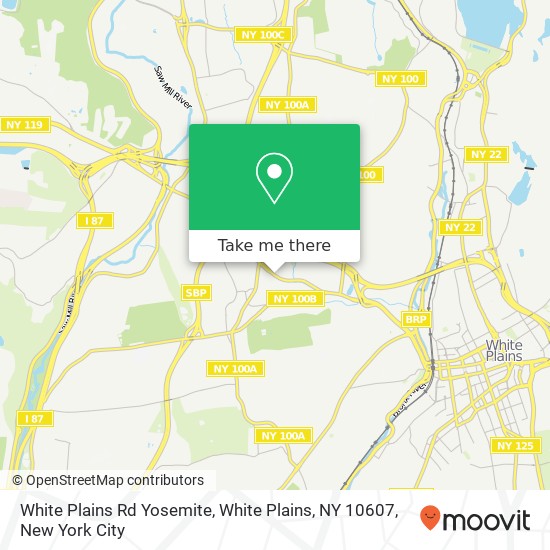 Mapa de White Plains Rd Yosemite, White Plains, NY 10607