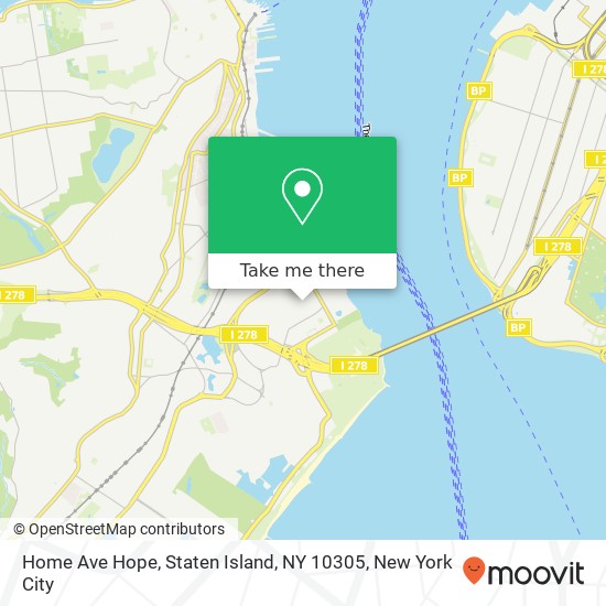 Mapa de Home Ave Hope, Staten Island, NY 10305