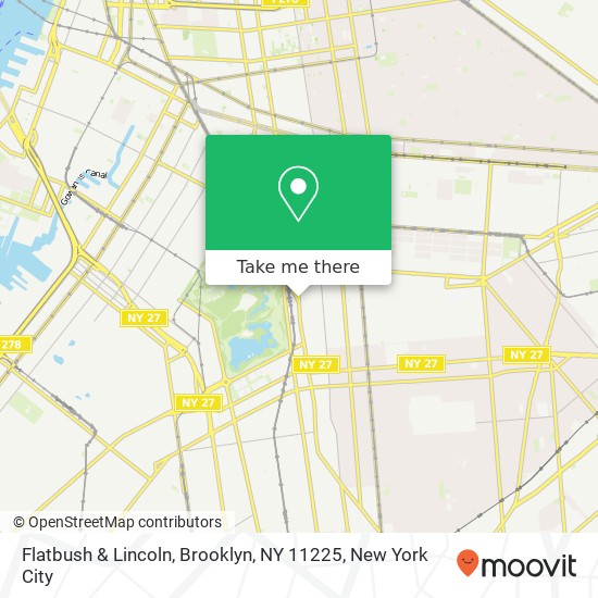 Flatbush & Lincoln, Brooklyn, NY 11225 map