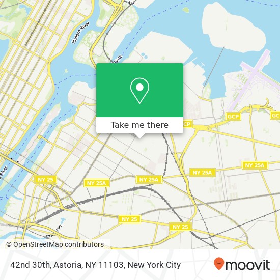 Mapa de 42nd 30th, Astoria, NY 11103