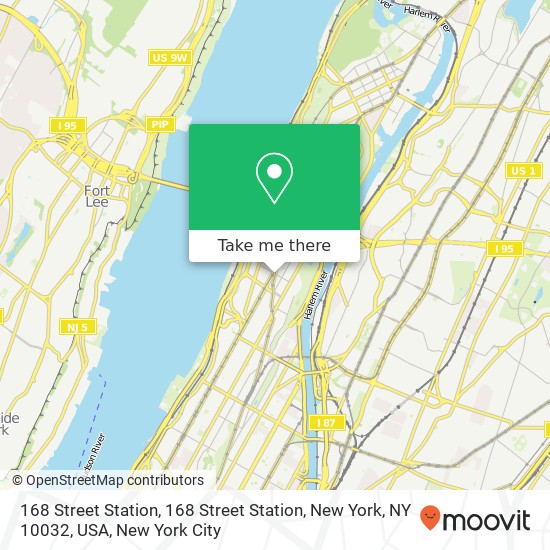 168 Street Station, 168 Street Station, New York, NY 10032, USA map