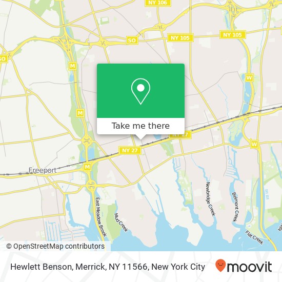 Mapa de Hewlett Benson, Merrick, NY 11566
