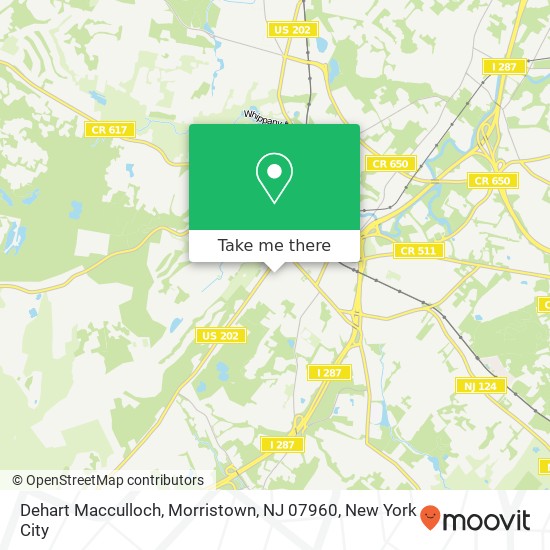 Dehart Macculloch, Morristown, NJ 07960 map