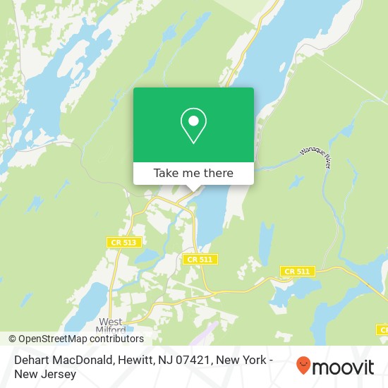 Mapa de Dehart MacDonald, Hewitt, NJ 07421